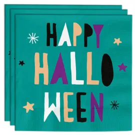Happy Halloween Servietter Grøn/Lilla