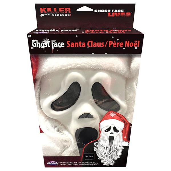 Ghostface Maske med Nissehue og Skæg