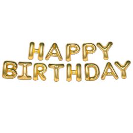 Ballonguirlande Happy Birthday Guld