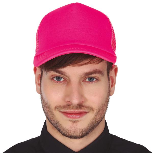 Kasket Neonlyserød