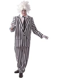 Stribet Cirkus Kostume Sort & Hvid