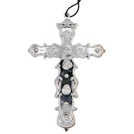 Halskæde med Sølvfarvet Kors