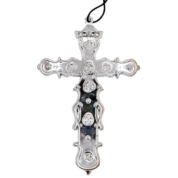 Halskæde med Sølvfarvet Kors