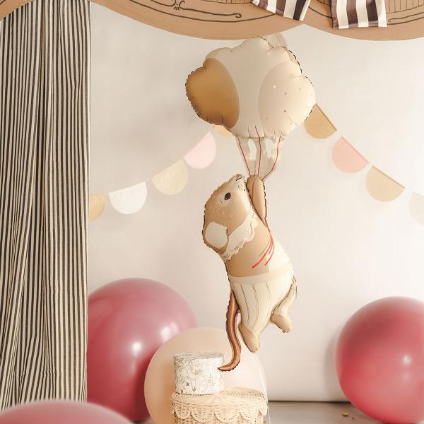 Folieballon Svævende Mus 44 x 104 cm