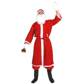 Julemandsfrakke i Fl&oslash;jl med Hue og B&aelig;lte