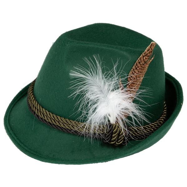 Oktoberfest Deluxe Tyrolerhat Mørkegrøn