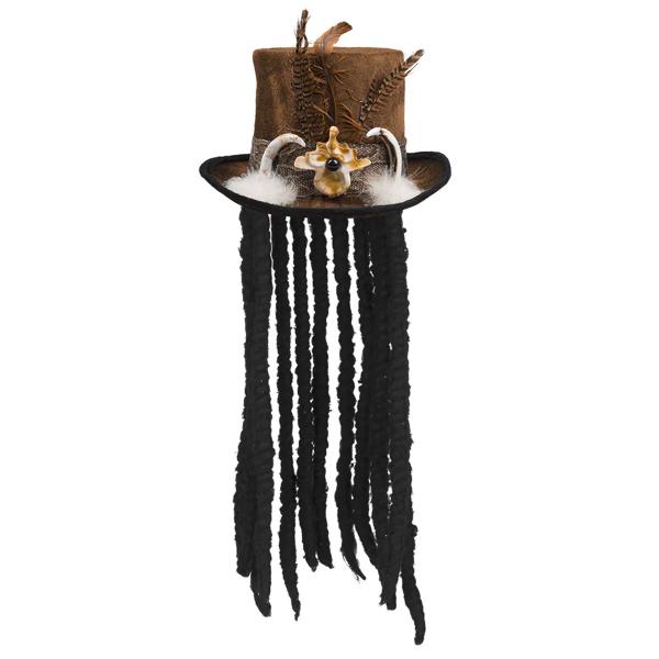 Høj Hat Voodoo med Hår Brun