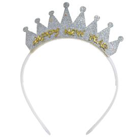 Happy New Year Hårbøjle med Tiara