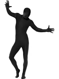 Second Skin Sort med Taske Kostume