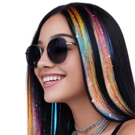 H&aring;rstriber Glitter Flerfarvet
