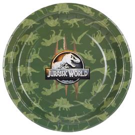 Jurassic World Paptallerkener 23 cm 6-pak