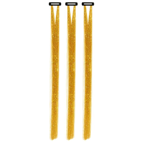 Hårstriber Glitter Guld