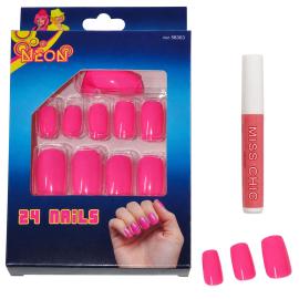 Kunstige Negle Neonpink