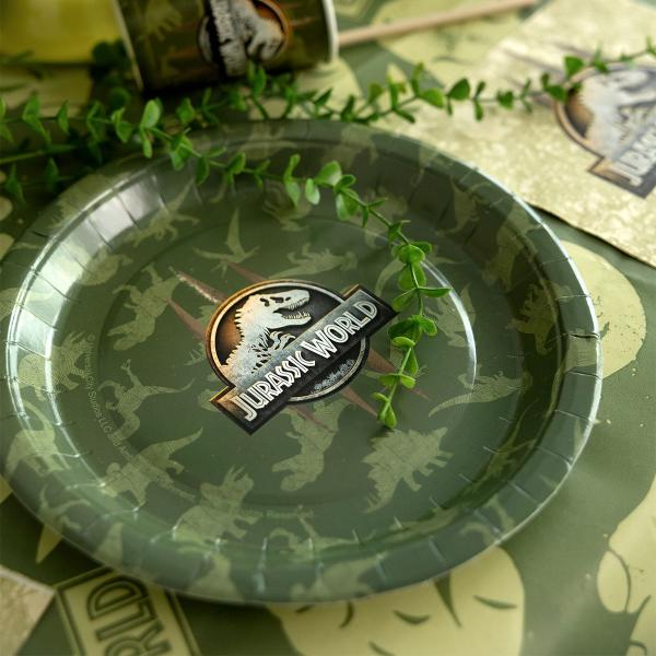 Jurassic World Paptallerkener 23 cm 6-pak