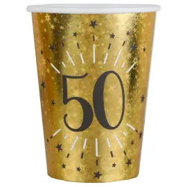 Papkrus 50 &Aring;r Birthday Party Guld