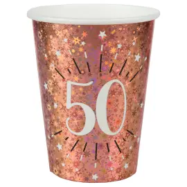 Papkrus 50 &Aring;r Birthday Party Rosaguld