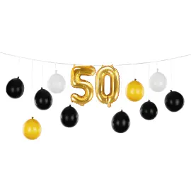 DIY Ballonguirlande 50 &aring;r 13-pak