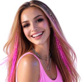 H&aring;rstriber Glitter Lyser&oslash;d
