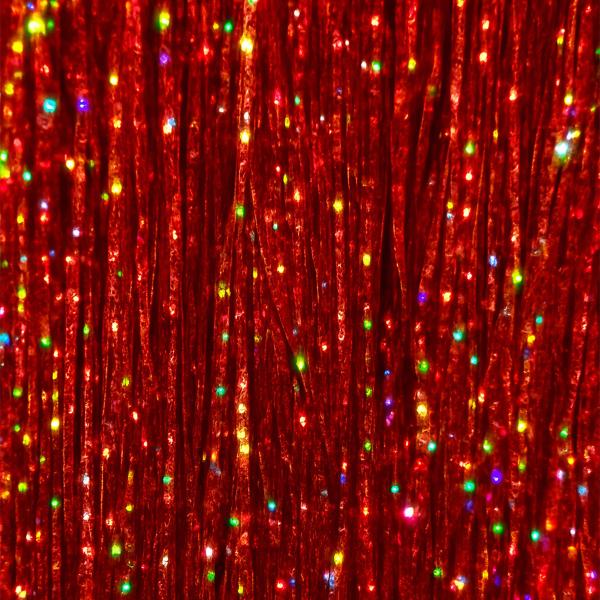 Hårstriber Glitter Rød