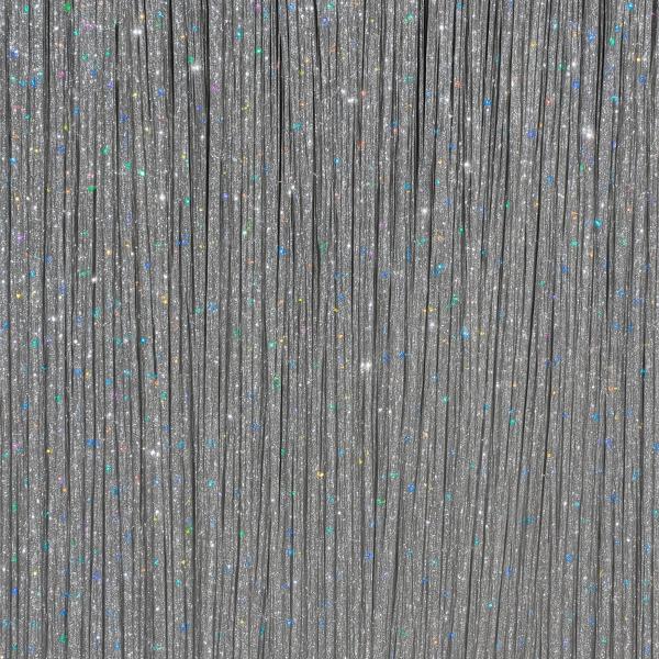 Hårstriber Glitter Sølv