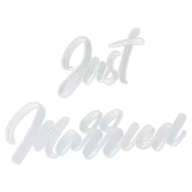 Just Married Stofmærker Hvid