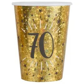 Papkrus 70 &Aring;r Birthday Party Guld