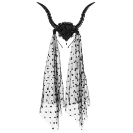 Dj&aelig;vle H&aring;rb&oslash;jle med Tyl & Blomster