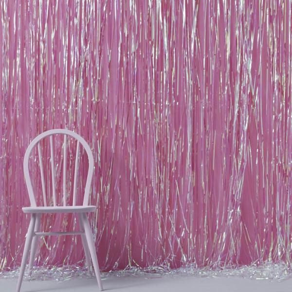 Regnbueskinnende Glitter Forhæng