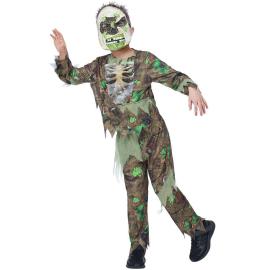 Deluxe Rådnende Zombiekostume Børn M