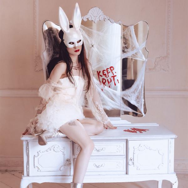 Kaninmaske Iriserende Hvid