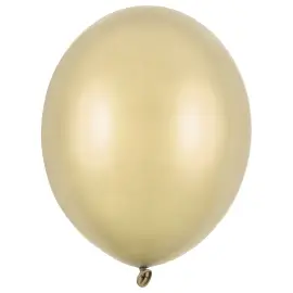 St&aelig;rke Balloner Metallic Lysguld 30 cm 100-pak