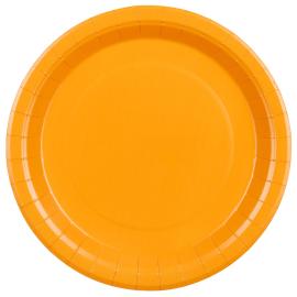 Paptallerkener Lys Orange 23 cm 6-pak