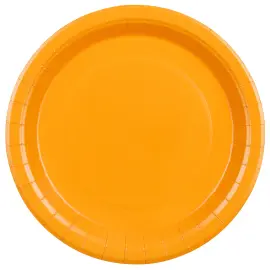 Paptallerkener Lys Orange 23 cm 6-pak