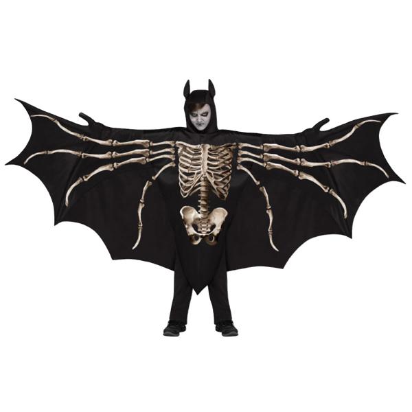 Flagermus Tunika med Hætte & Vinger til Børn