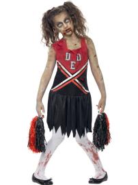 Zombie Cheerleader Børnekostume Large