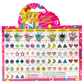 Ringe og Stickers Øreringe Sæt