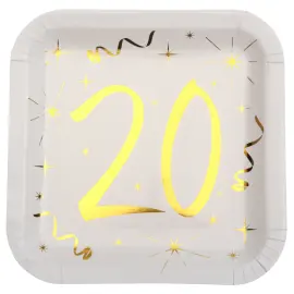 Paptallerkener 20 År Sparkle