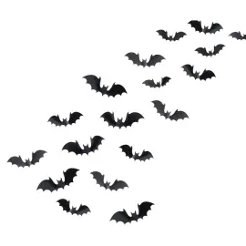 Halloween V&aelig;gdekoration S&aelig;t Flagermus