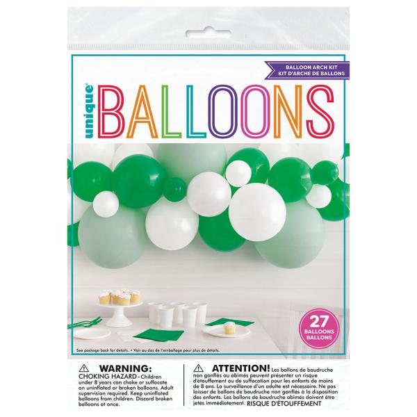 Ballonbue Sæt Grøn & Hvid