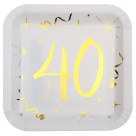 Paptallerkener 40 År Sparkle