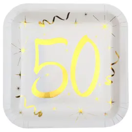 Paptallerkener 50 År Sparkle