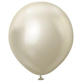 Latexballoner White Gold Chrome
