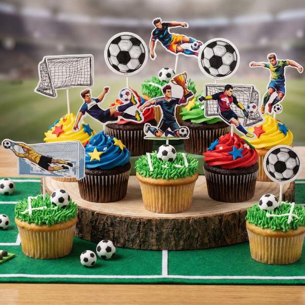 Cake Toppers Fodbold 10 cm 16-pak
