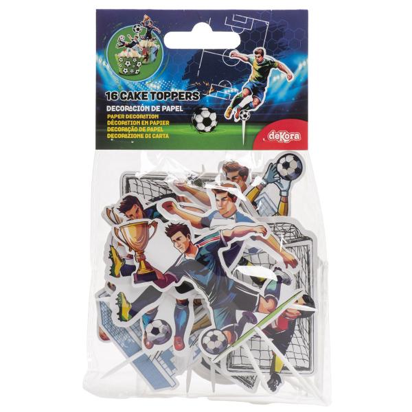 Cake Toppers Fodbold 10 cm 16-pak