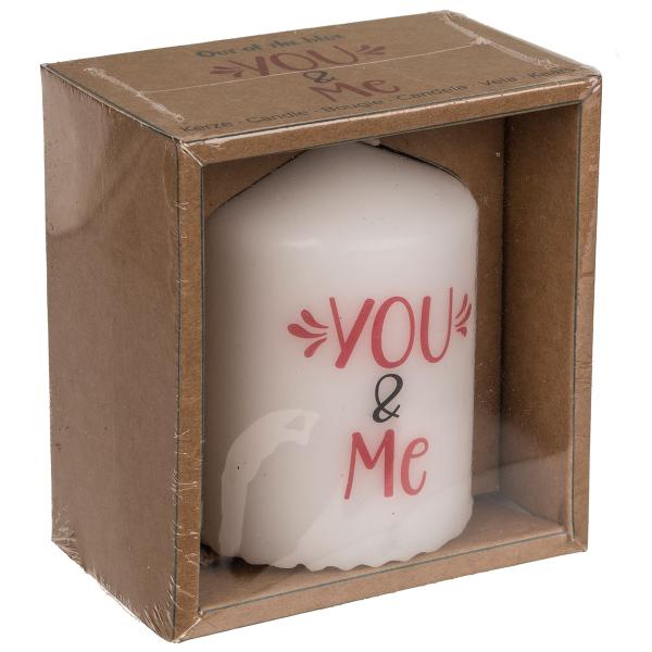 Hvidt Bloklys You & Me