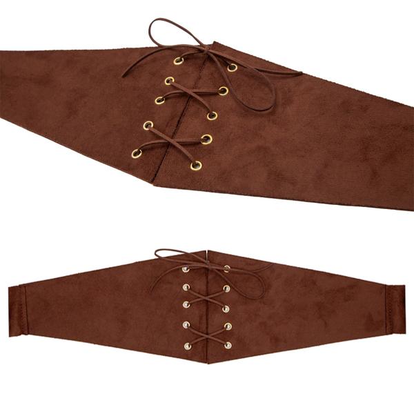 Korsetbælte Brun Imiteret Ruskind