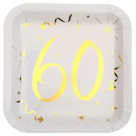 Paptallerkener 60 År Sparkle