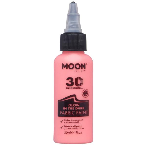 Moon Glow Selvlysende Tekstilfarve Rød 30 ml