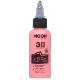Moon Glow Selvlysende Tekstilfarve R&oslash;d 30 ml