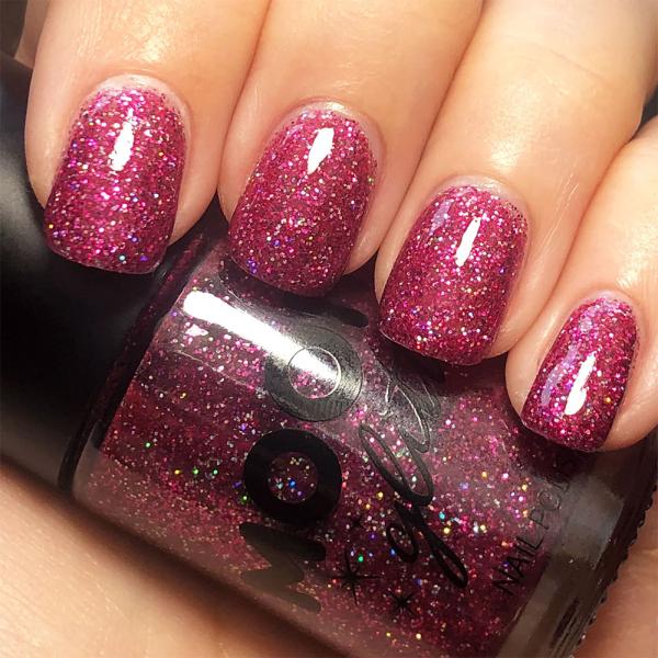 Moon Glitter Holografisk Neglelak Fuchsia